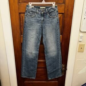 Levi's Low Loose Women's Jeans sz 24 $110 Rescued City - Medium Wash No Strech